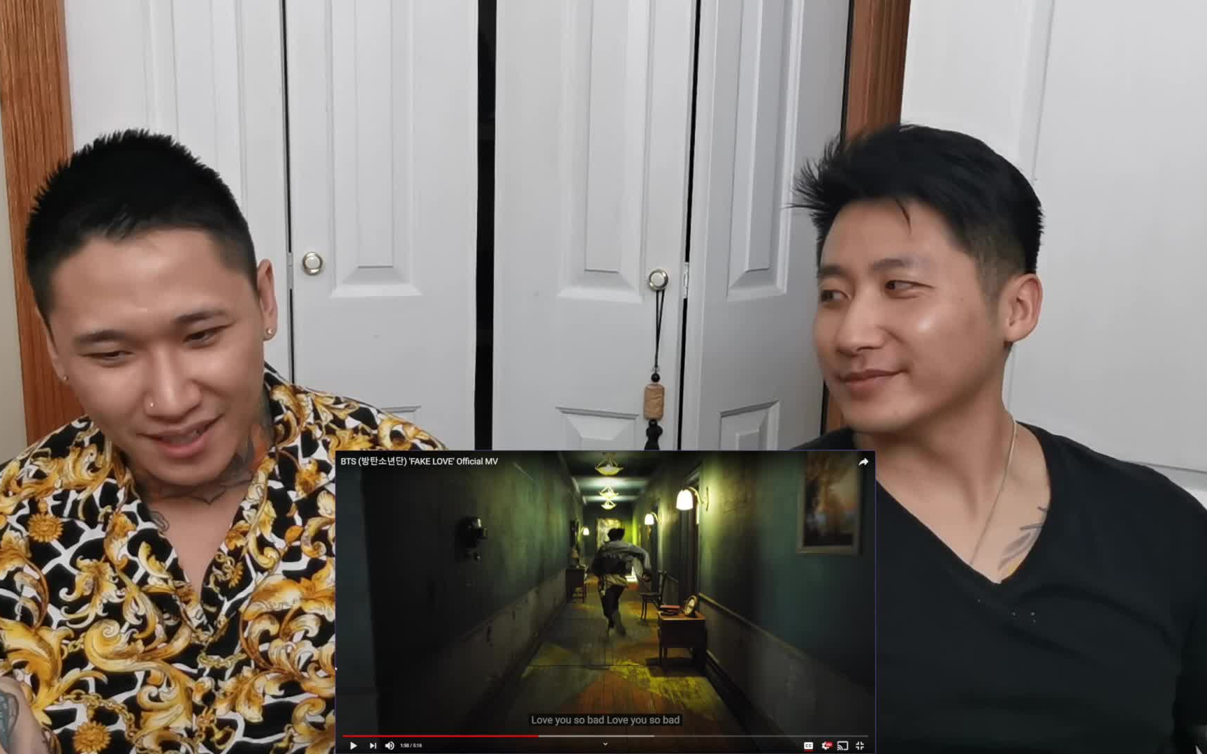 reactionbtsfakelovemvtwoasiansreact