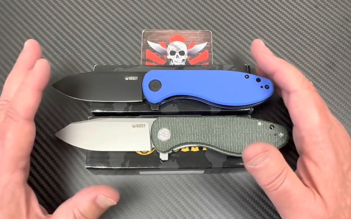 老外测评kubey酷备刀k358快开折刀 胖哥俩