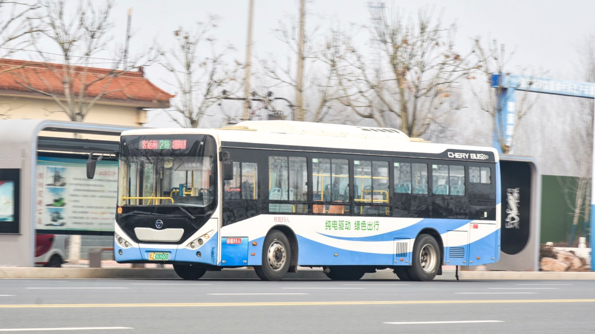 濮阳公交2路万达wd6105bev12运行实录(豫j08008d)