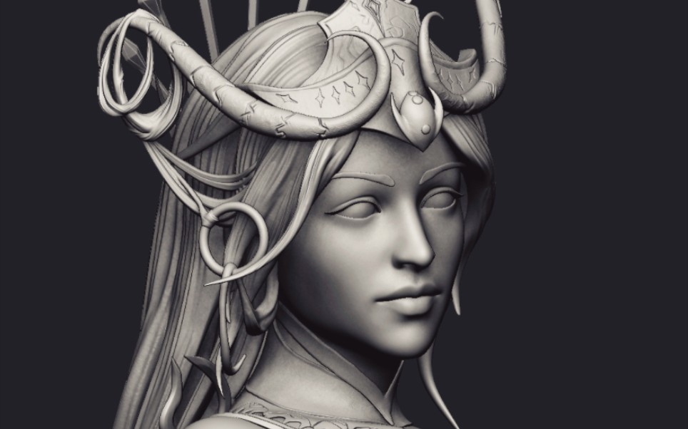 【ZBrush商单】定制人物雕像 魅.分享展示哔哩哔哩bilibili