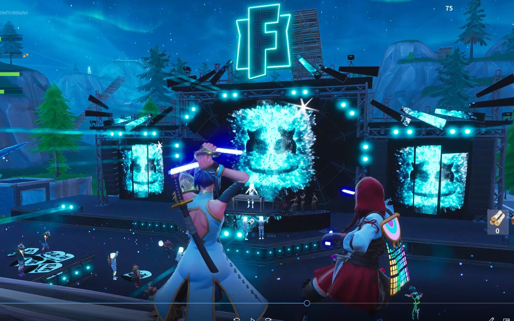 在堡垒之夜看棉花糖marshmello的演唱会!