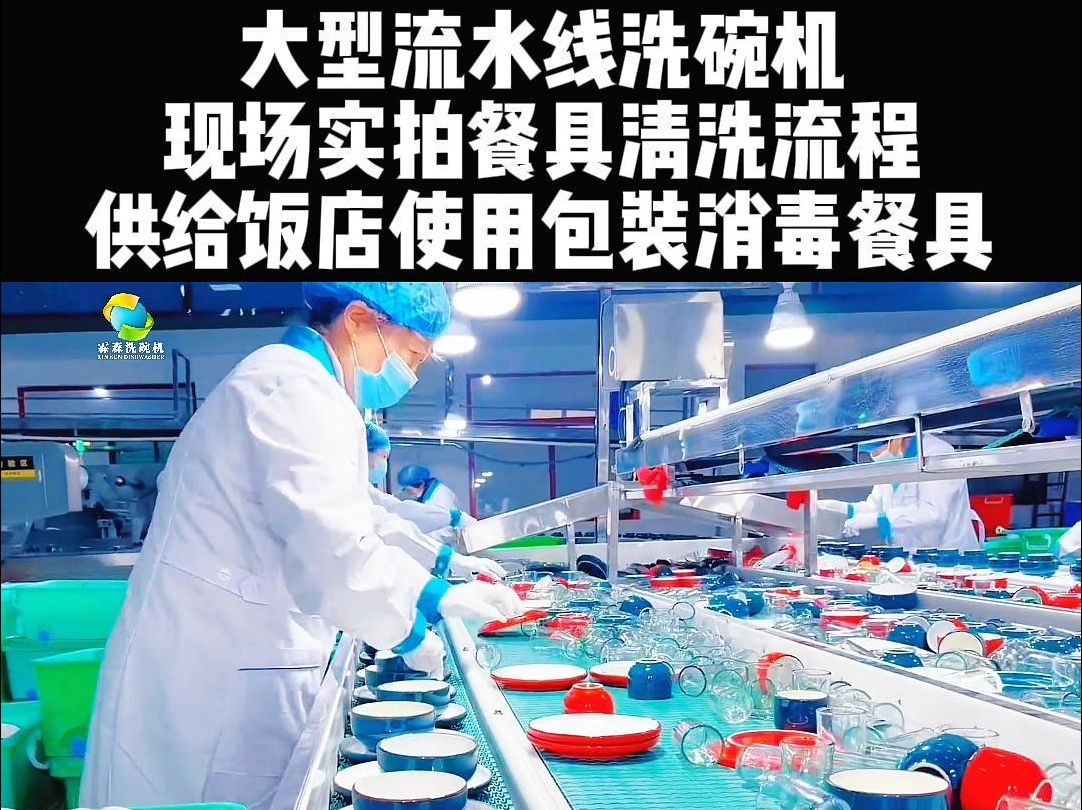 商用洗碗机 #流水线洗碗机 #餐具清洗 #包装餐具
