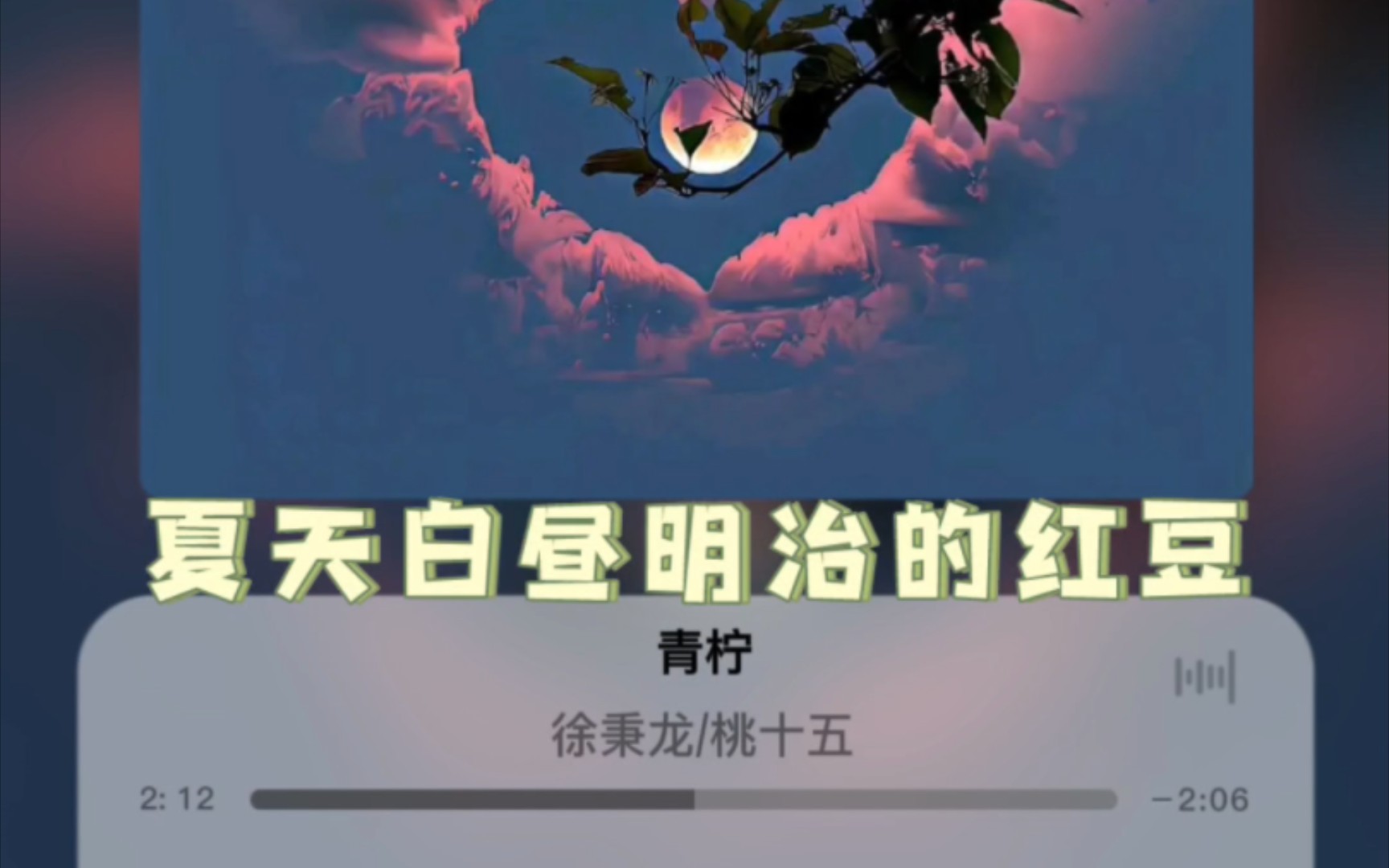 清唱【青柠 cover-徐秉龙/桃十五】已经在期待2024的夏天了