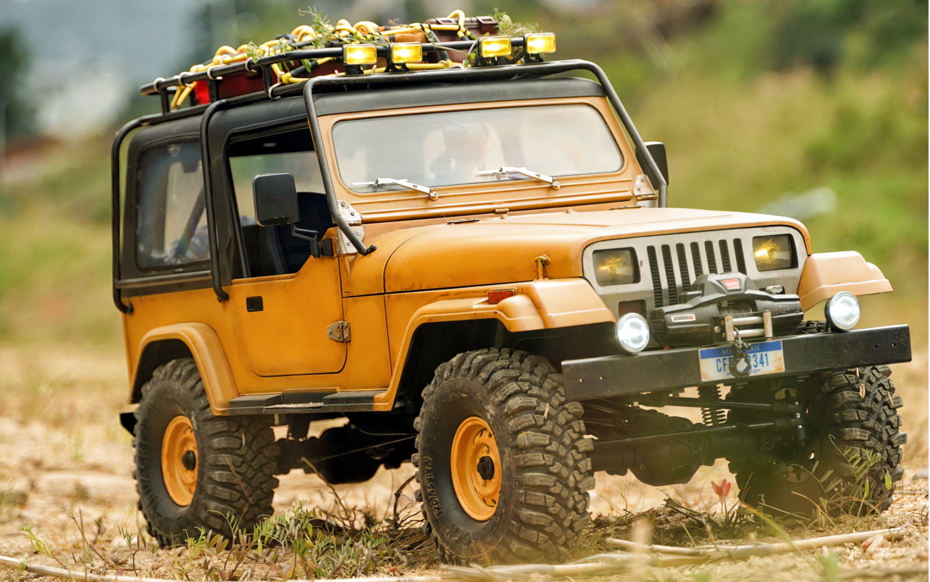 牧马人yj河滩花田穿越