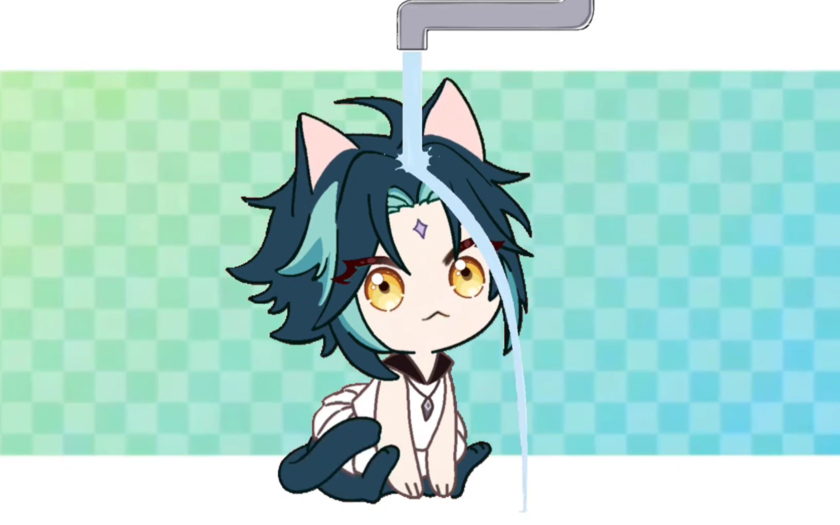 【原神动画】魈猫猫只是喝不到水而已