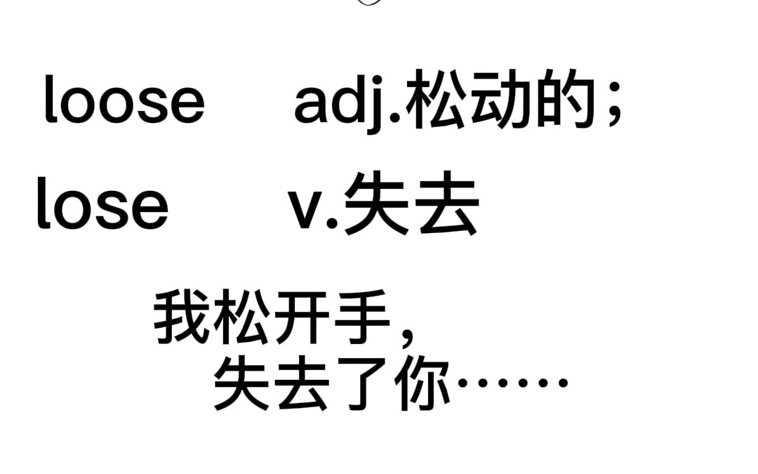 [图]loose& lose 单词速记