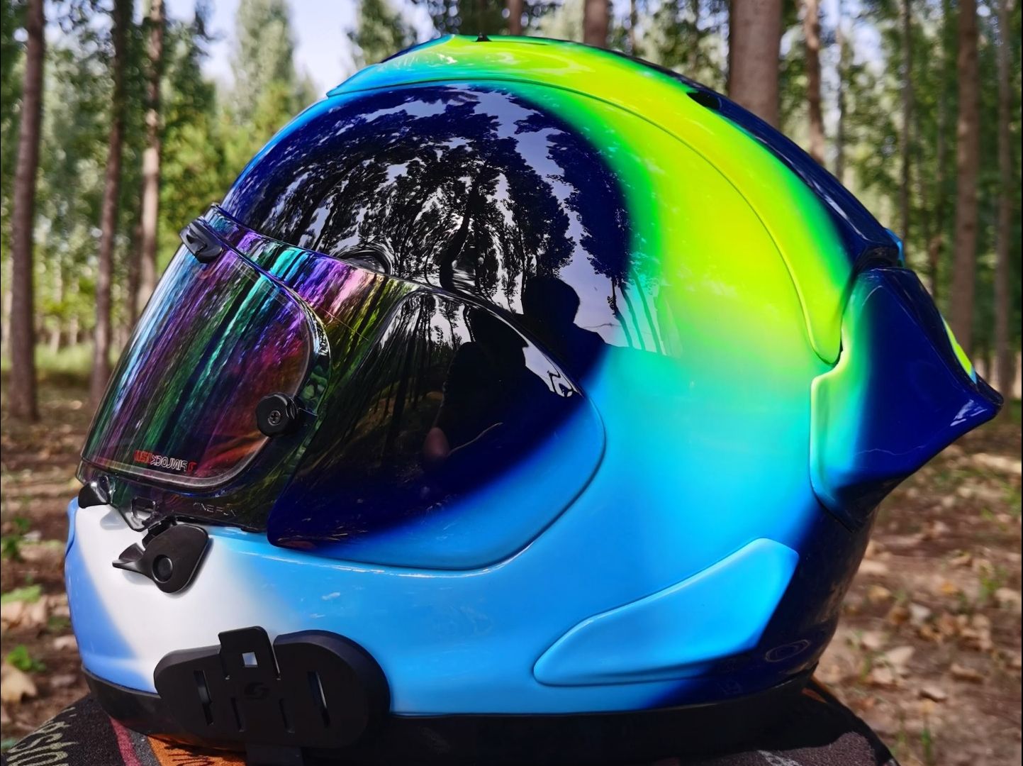 【头盔彩绘】aari-rx7x日月罗拉,荧光色过渡效果极佳