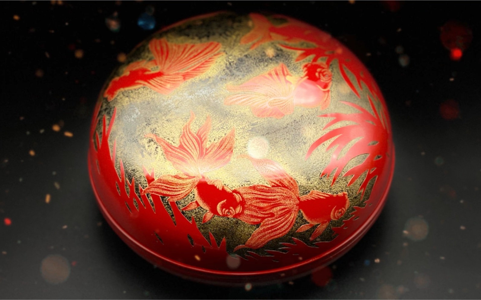 漆艺 仿日本沈金大师鸟毛清老师的作品