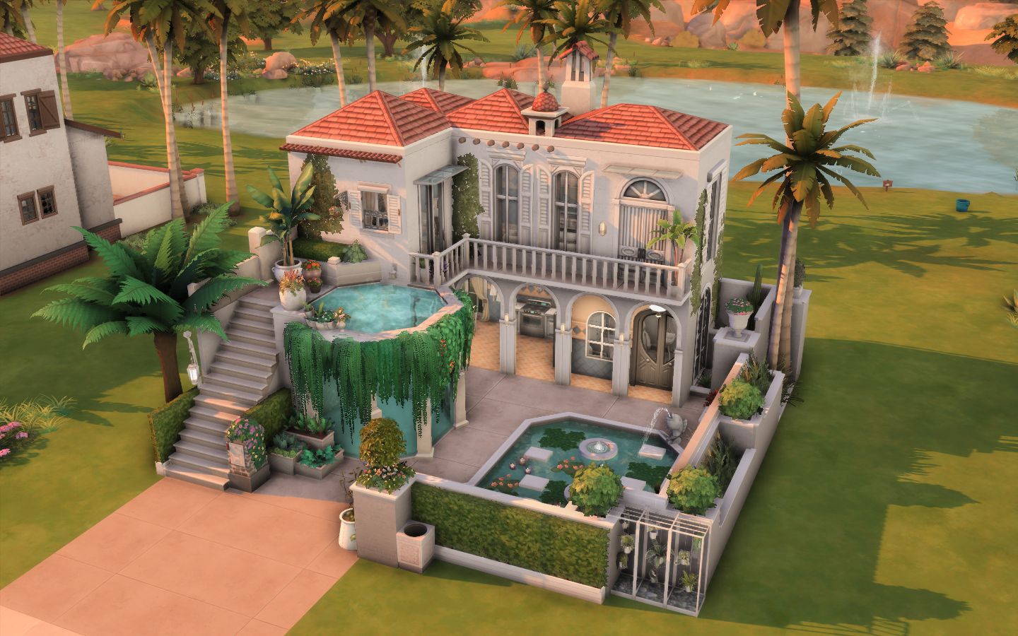 模拟人生4速建 地中海心沙漠别墅