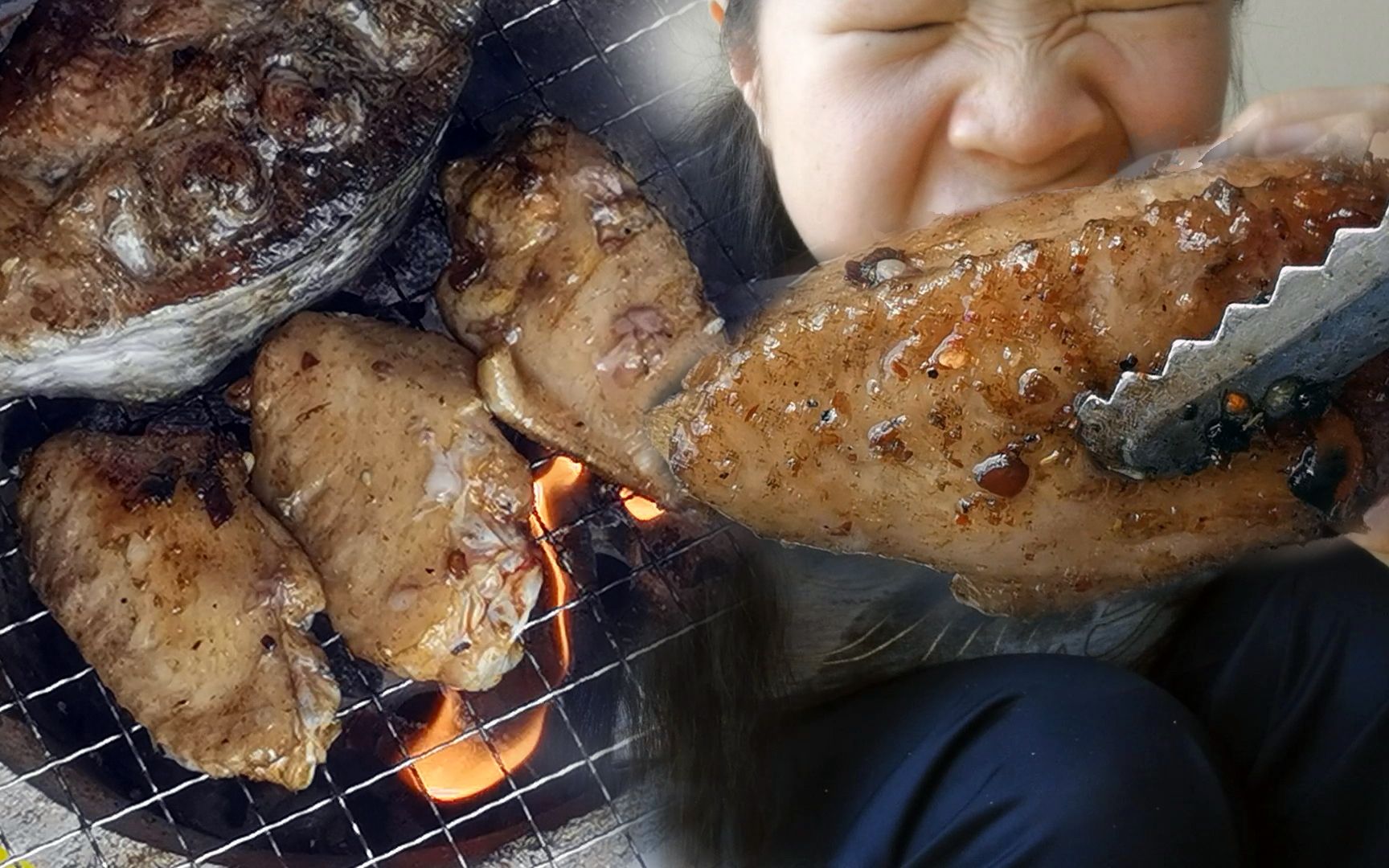 重阳节聼张芯熏师傅話要采阳,宅女在26樓燒烤鷄翅燒魚 粵語