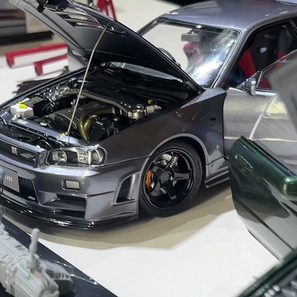 2023 中国模型展！MotorHelix 1:18 合金全开NISMO R34 GT-R CRS 