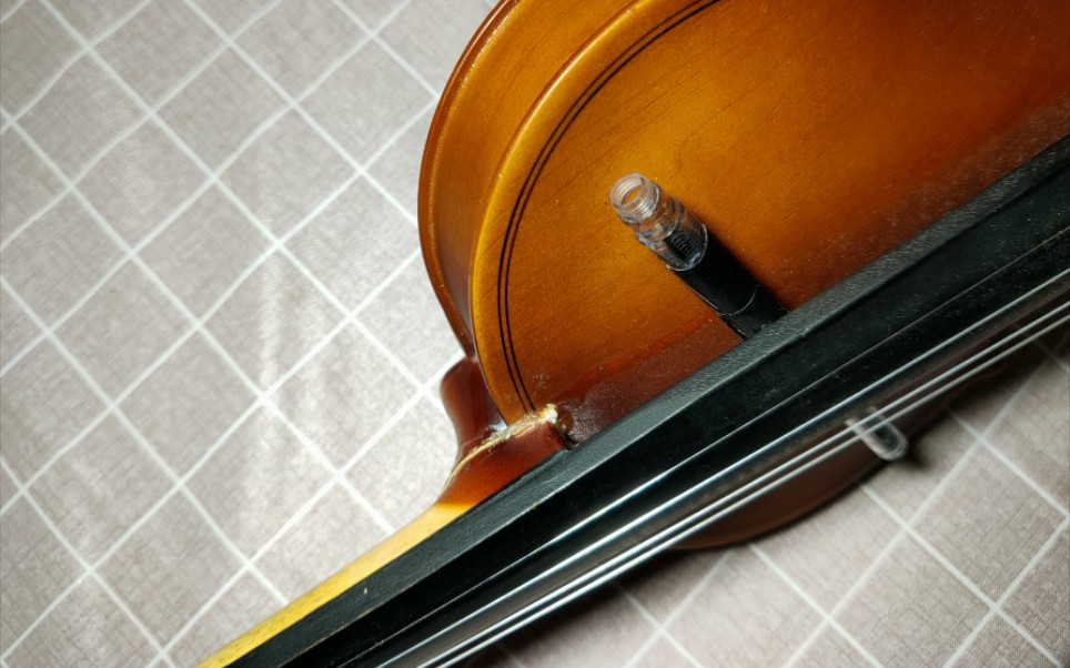 200元小提琴,琴颈断了,502解决.