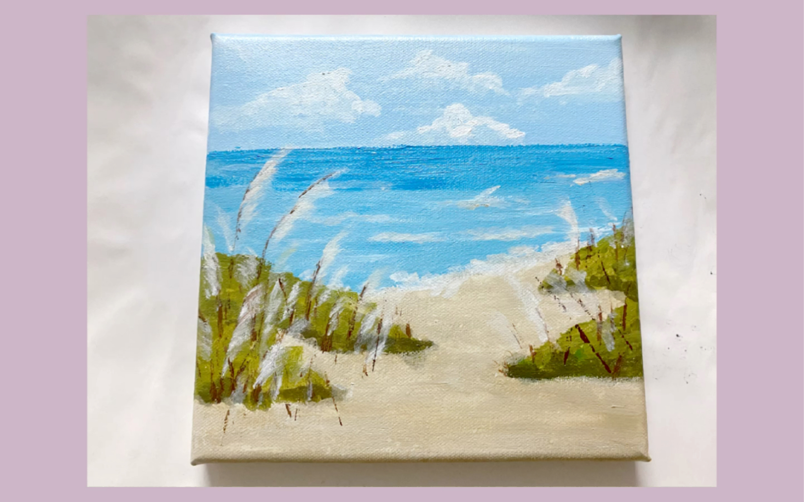 小白每天教你简简单单画一幅画,丙烯画 水粉画 彩色画 主题 海边_哔哩