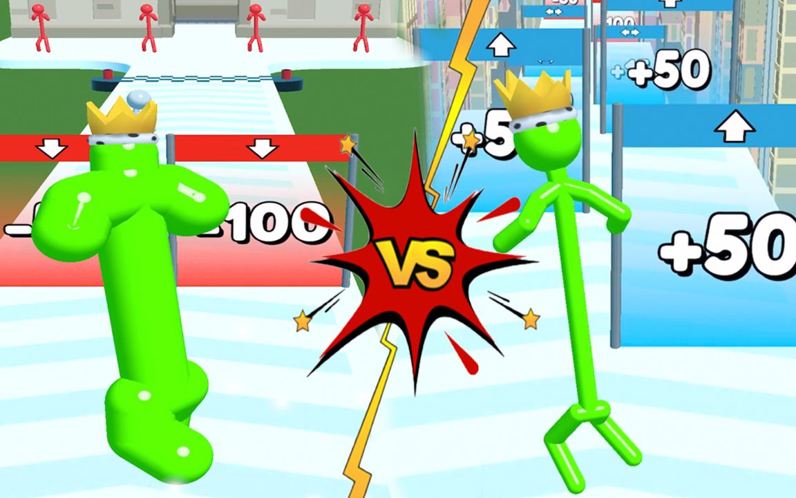 巨人冲冲冲:你们说大胖子和高个子 谁能打败前面的机器人呢?