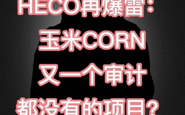 HECO再爆雷:玉米CORN,又一个审计都没有的项目?哔哩哔哩bilibili