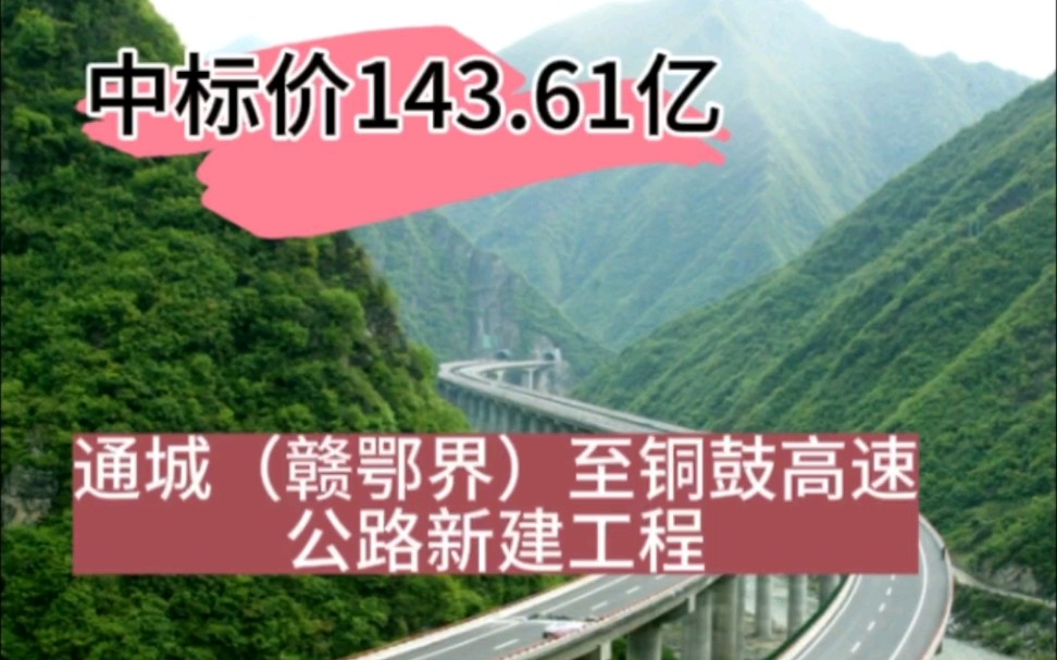 通城(赣鄂界)至铜鼓高速公路新建工程中标结果哔哩哔哩bilibili