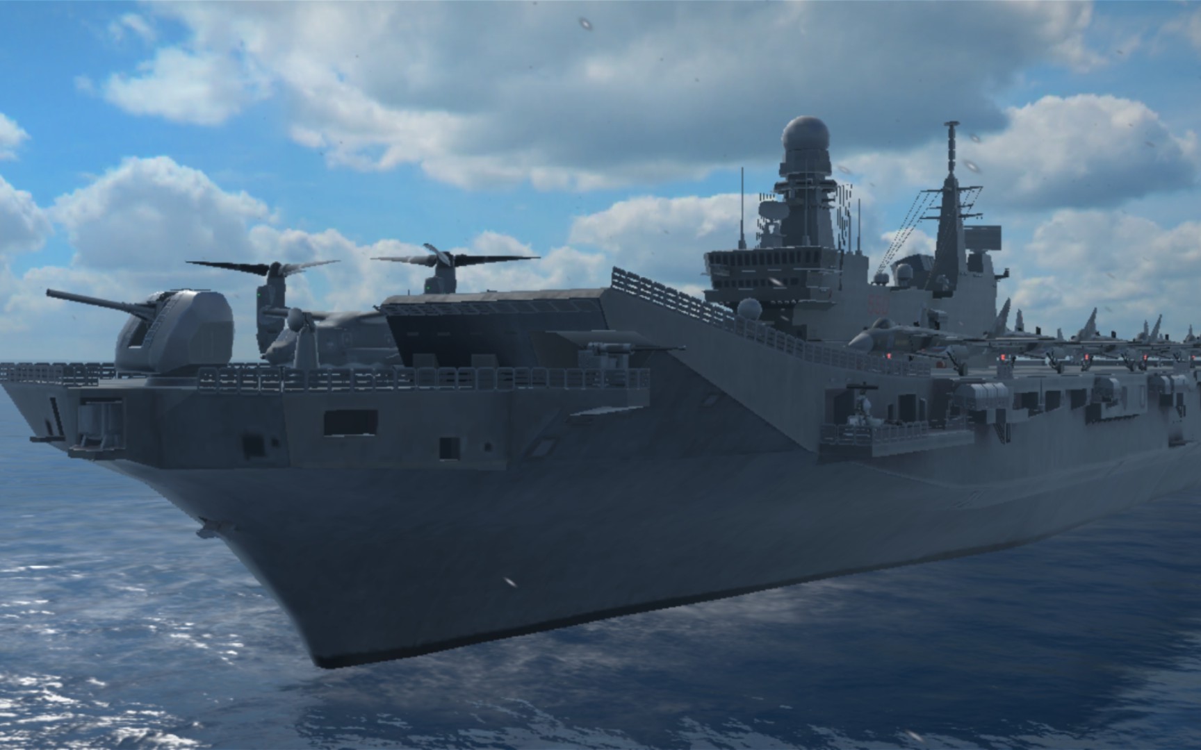 现代战舰 加富尔级航母武器配置及实战演示