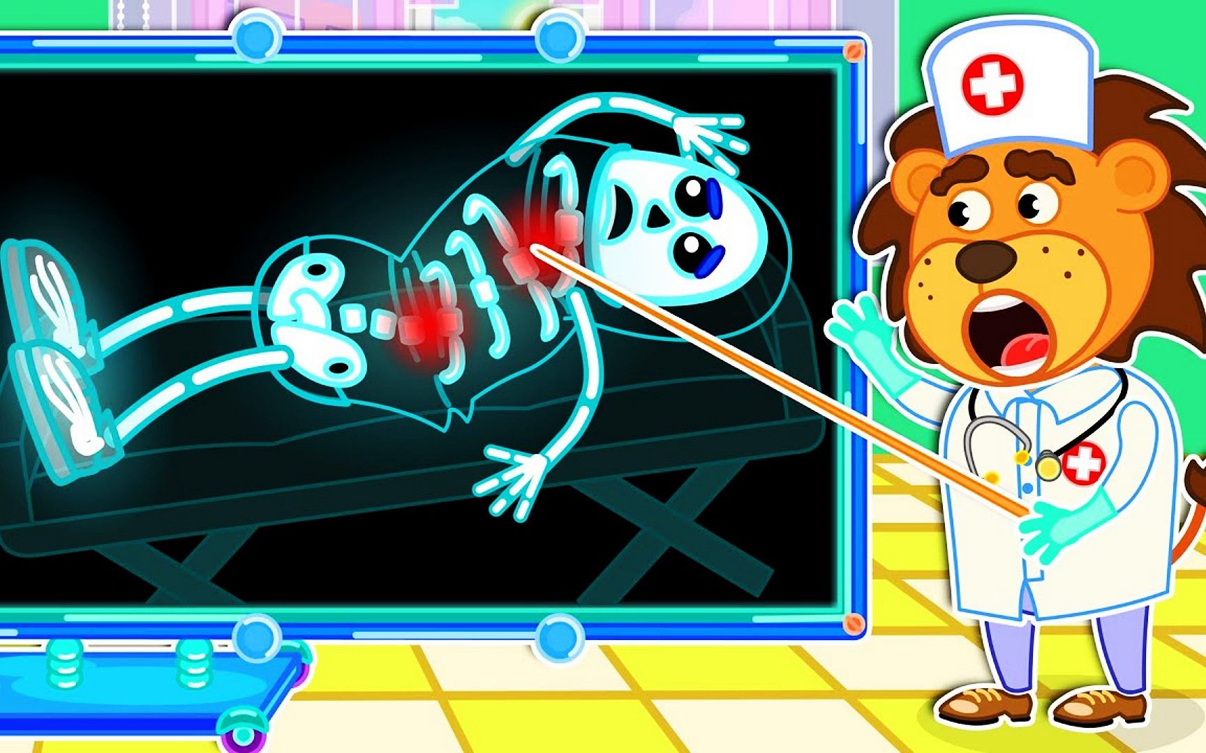 小狮子动画:脊椎动不了,去医院照射x光显示骨折,该怎么办呢?