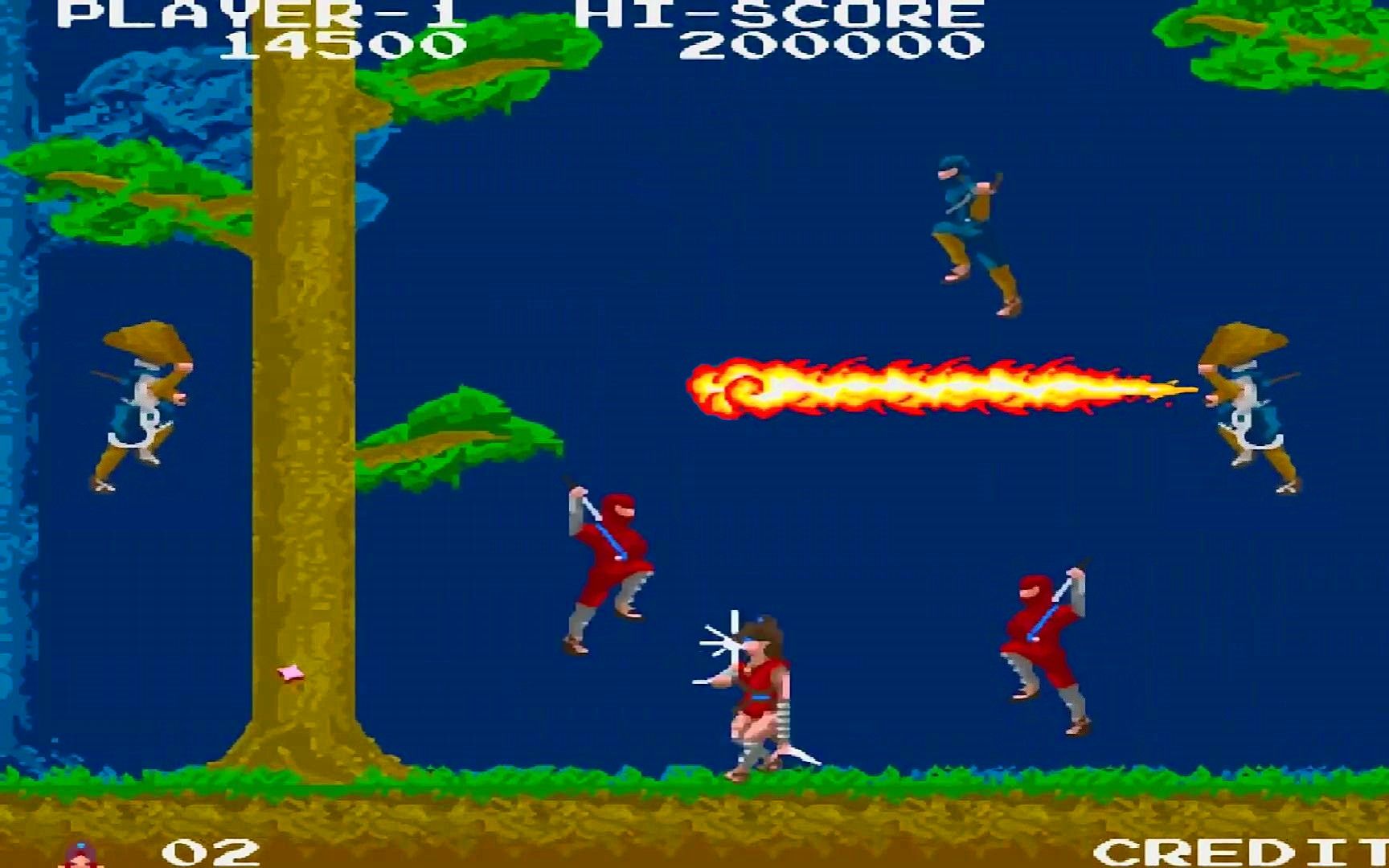 影子传说街机版,画面略胜道具简化,与fc版各有千秋_哔哩哔哩_bilibili