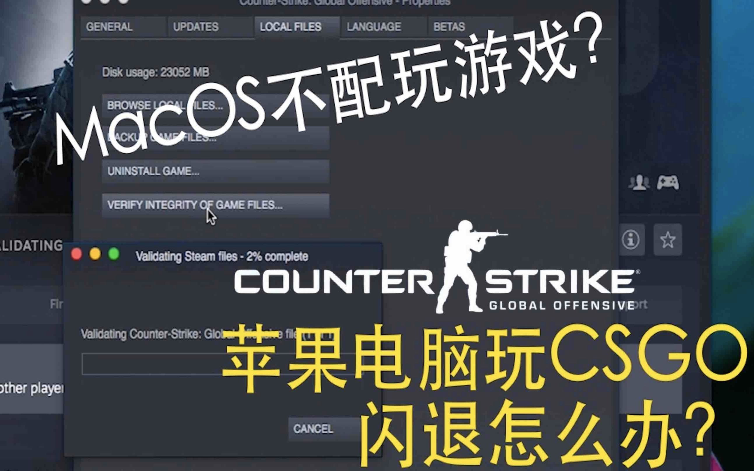 Mac玩csgo闪退怎么办?解决方法他来了~哔哩哔哩bilibili