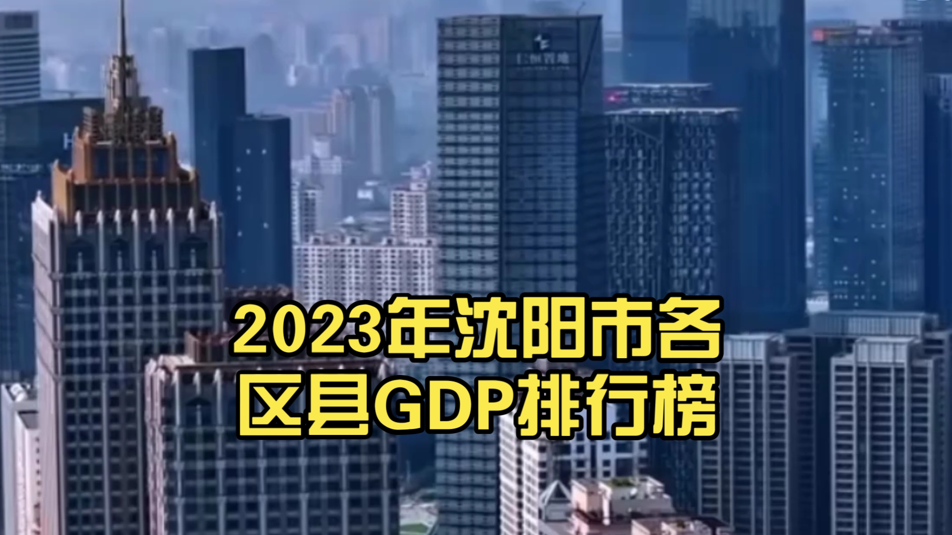 【国庆特辑,祖国万岁!】2023年沈阳市各区县GDP排行榜哔哩哔哩bilibili