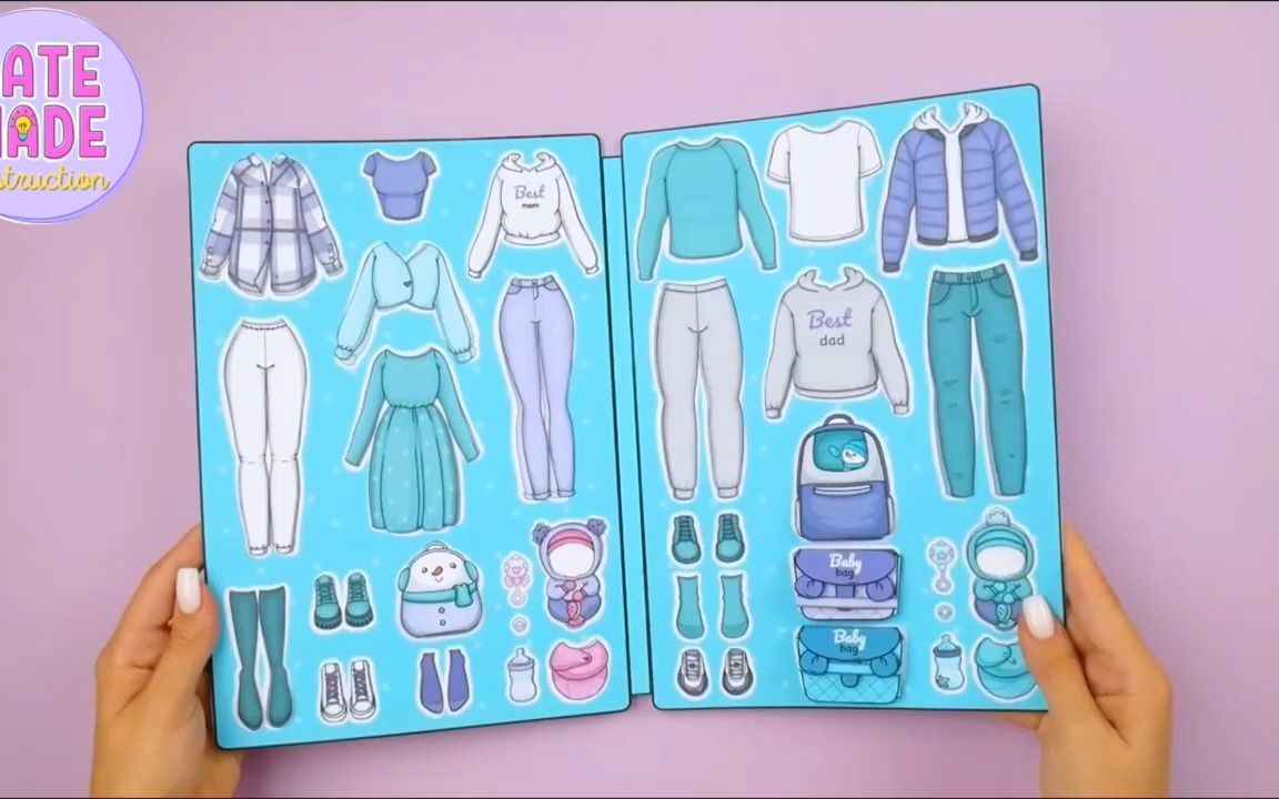 44纸娃娃的冬季衣橱katemade纸娃娃