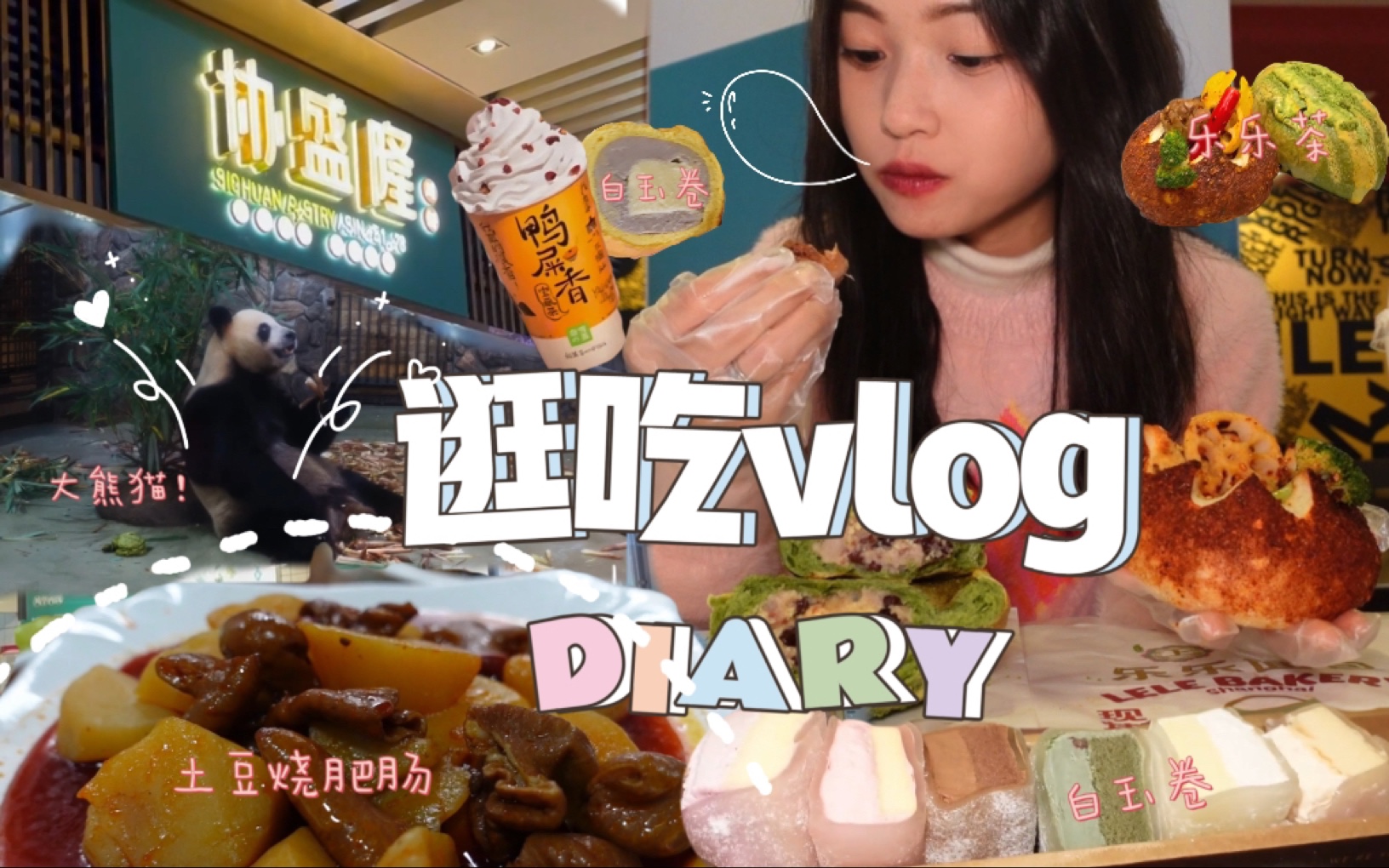 【逛吃vlog】和我一起过个快乐的周末叭|芋泥奶冻卷|乐乐茶欧包|白玉卷|协盛隆麻花|浮雪点茶哔哩哔哩bilibili