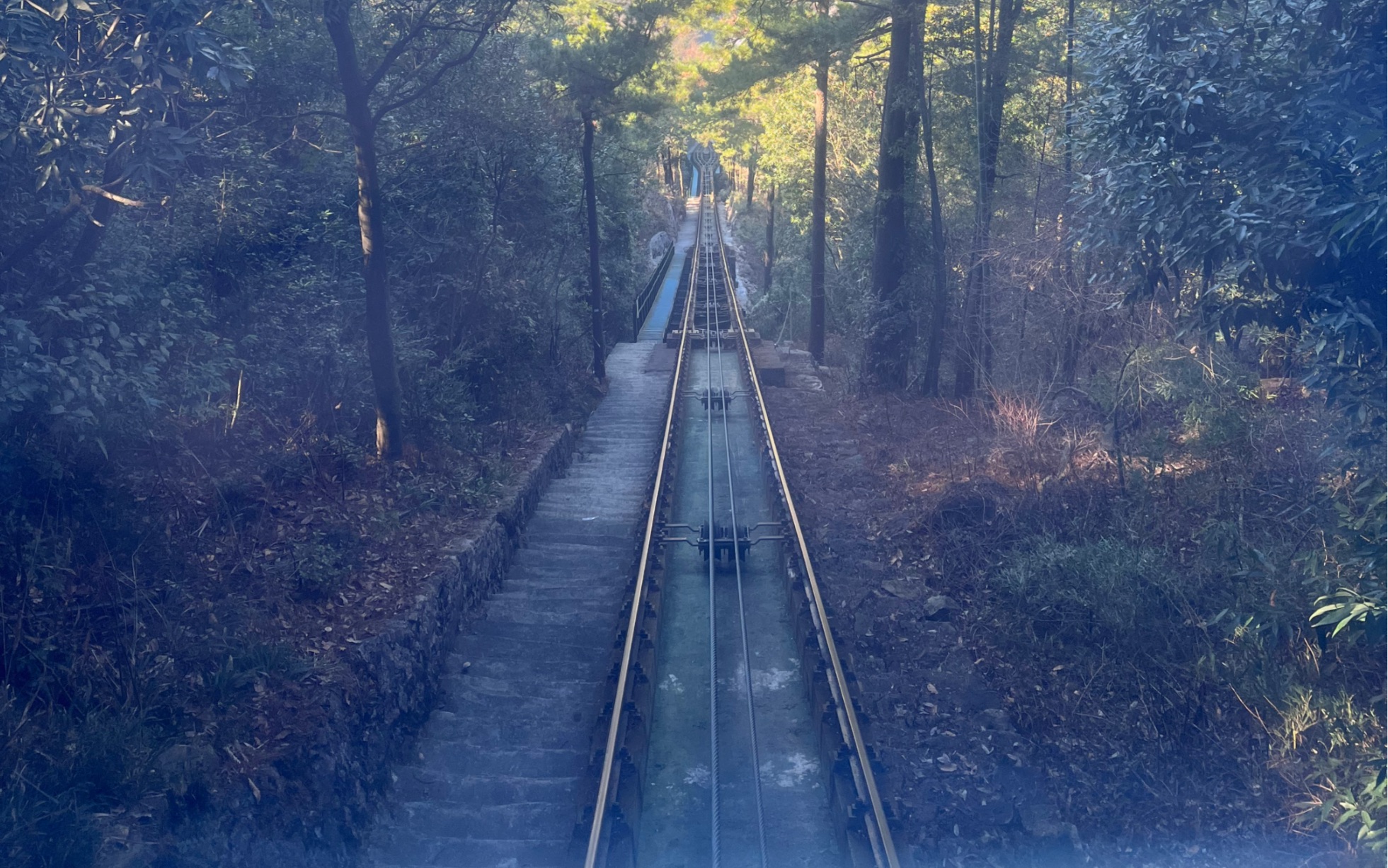 第一视角体验九华山百岁宫缆车