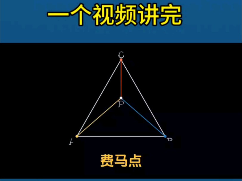 如何找出任意三角形的费马点?你学会了吗哔哩哔哩bilibili