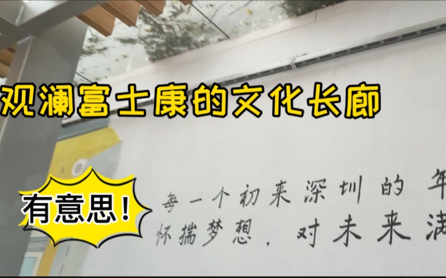 观澜富士康文化长廊:每一个初开深圳的年轻人,对未来充满希望!哔哩哔哩bilibili