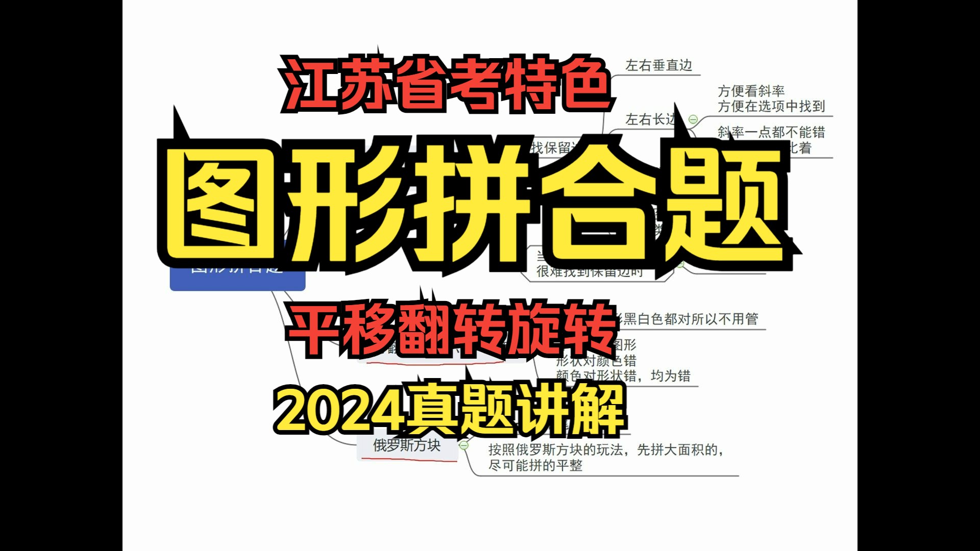 江苏特色题型图形拼合题平移旋转翻转题和俄罗斯方块题(包含江苏省考2024真题讲解)哔哩哔哩bilibili