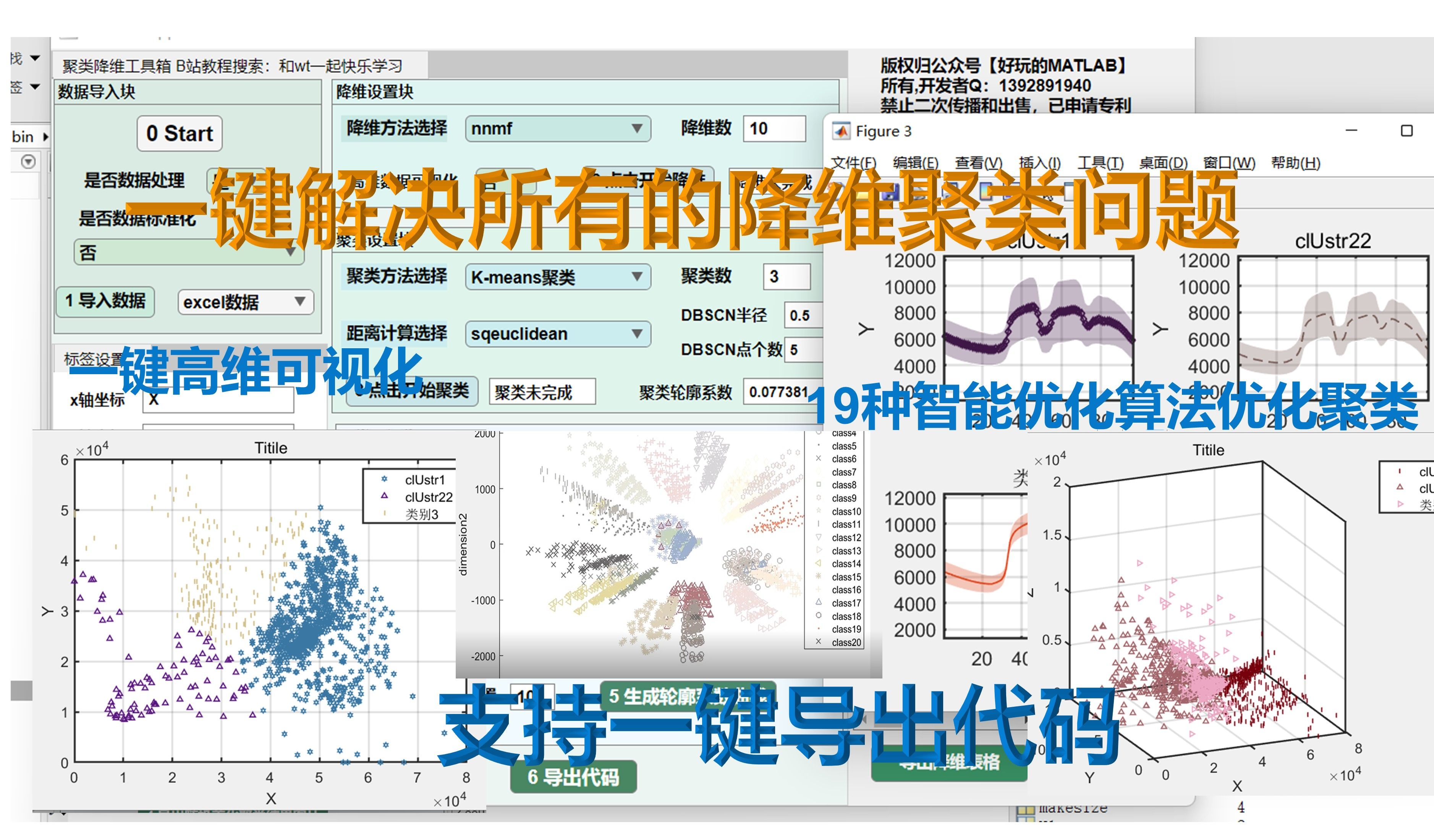 DrClusterv4更新!一键高维可视化|19种智能优化算法优化多种聚类|12种降维方法+超多聚类方法哔哩哔哩bilibili