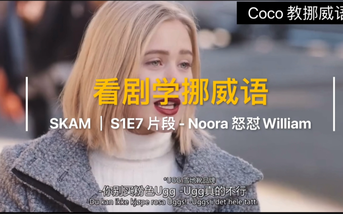 看剧学挪威语 12 |SKAM S1E7 片段 Noora 化身怒怼怼哔哩哔哩bilibili