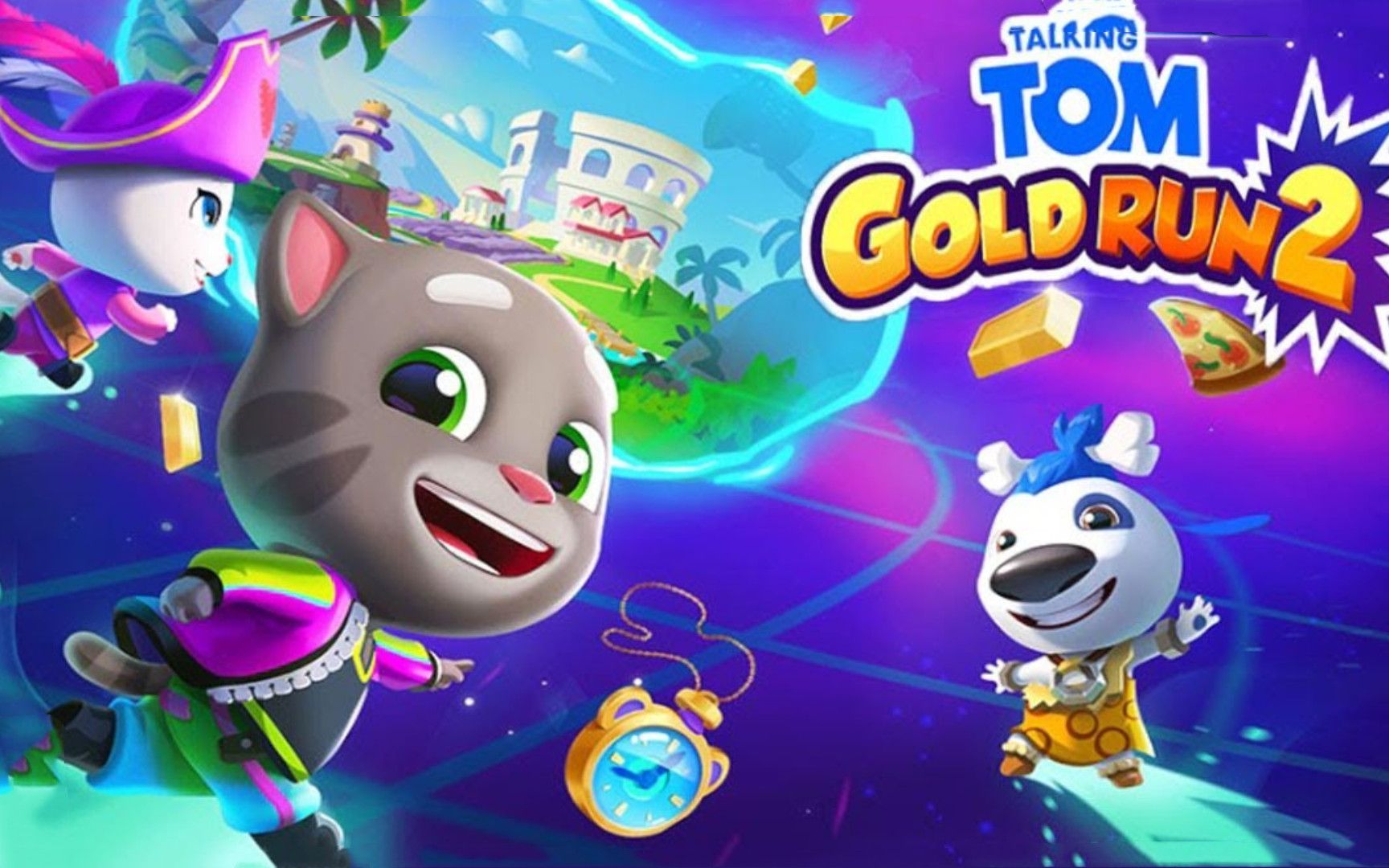 汤姆猫跑酷2污水差点把汤姆猫的衣服弄脏了