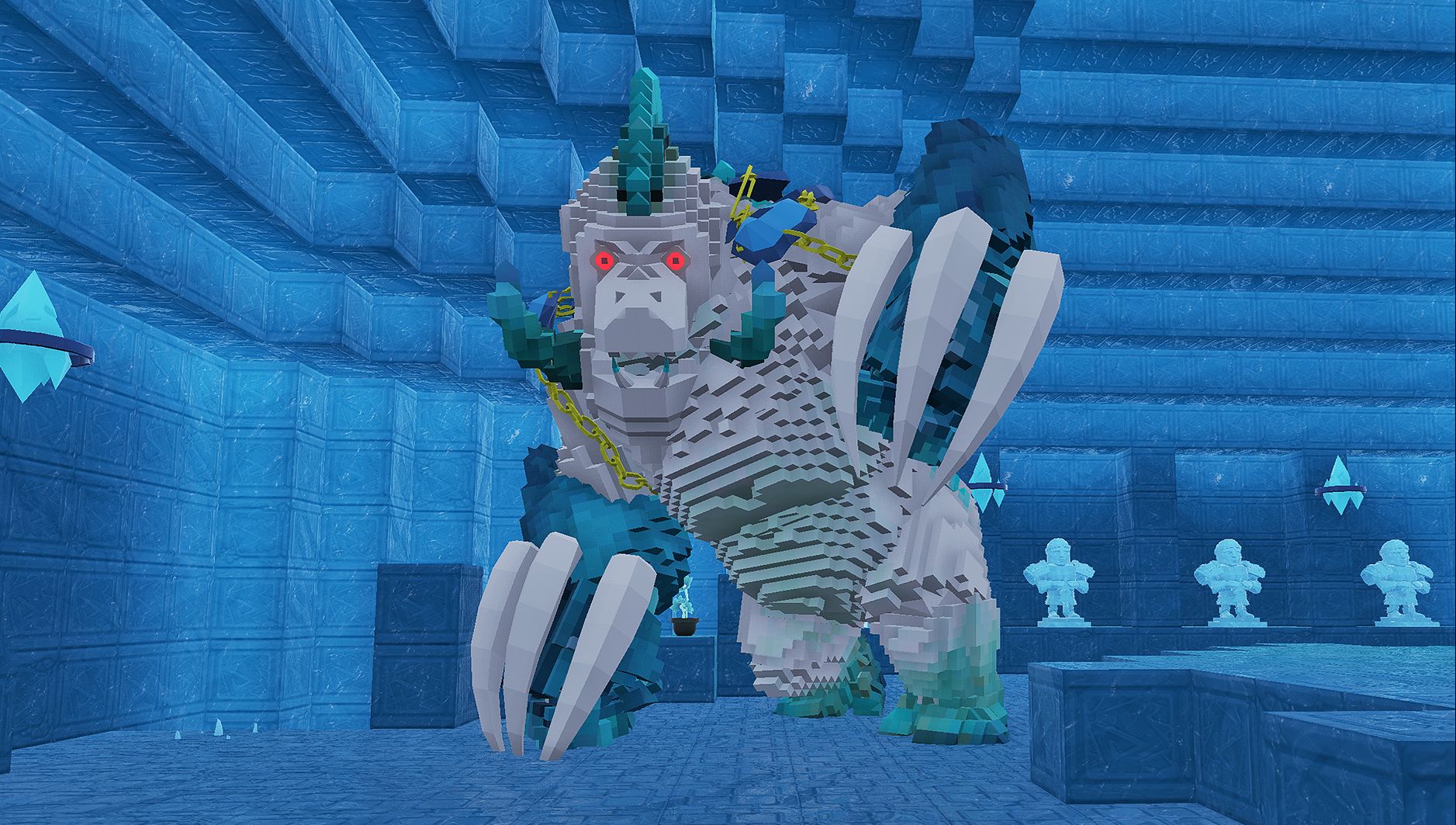 【虾米】冰雪城堡里的强大生物,boss比蒙!方块方舟 第9期