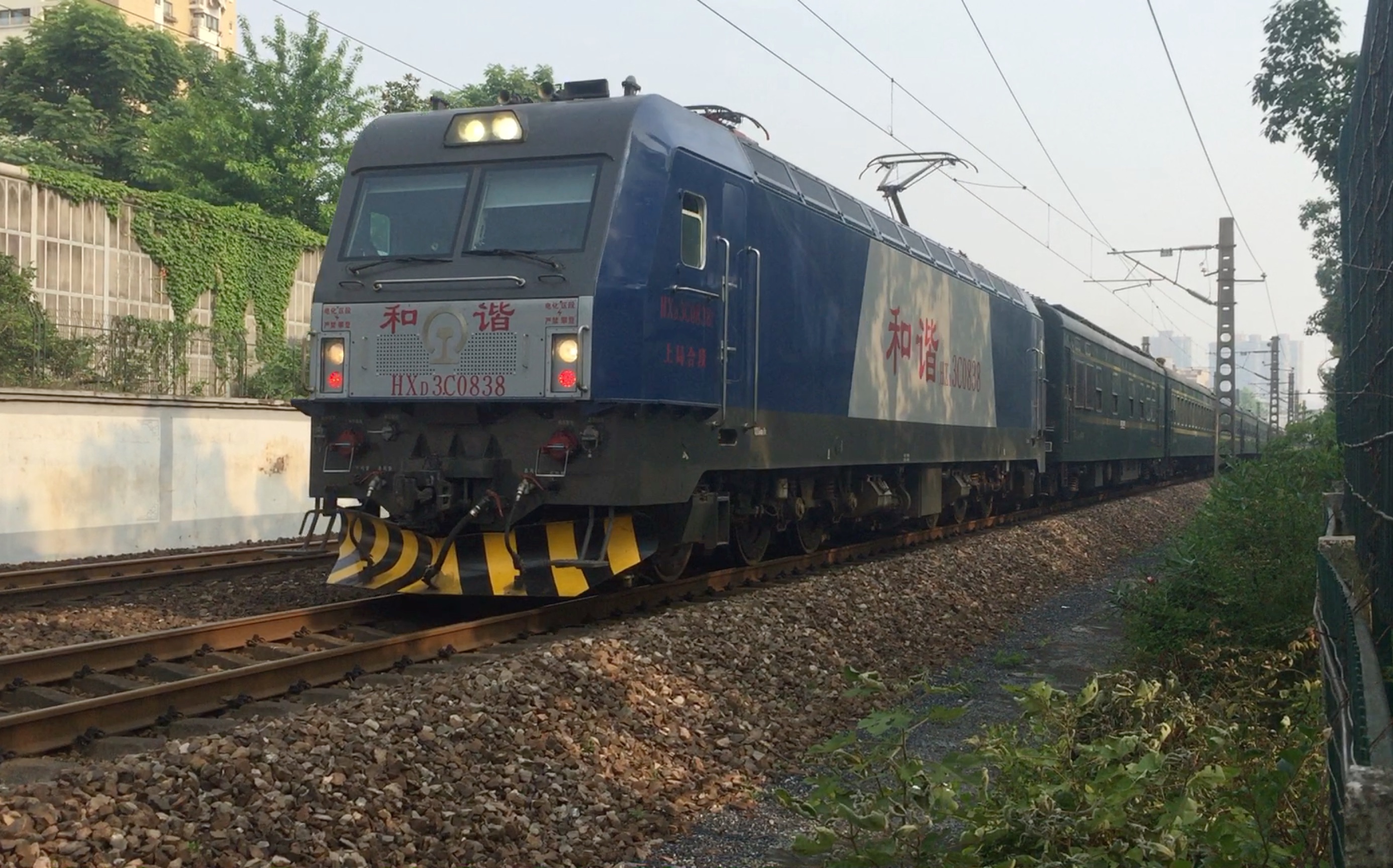 【介绍一下这我老婆】k466次 宁波-西安 hxd3c-0838 上局合段 通过笕