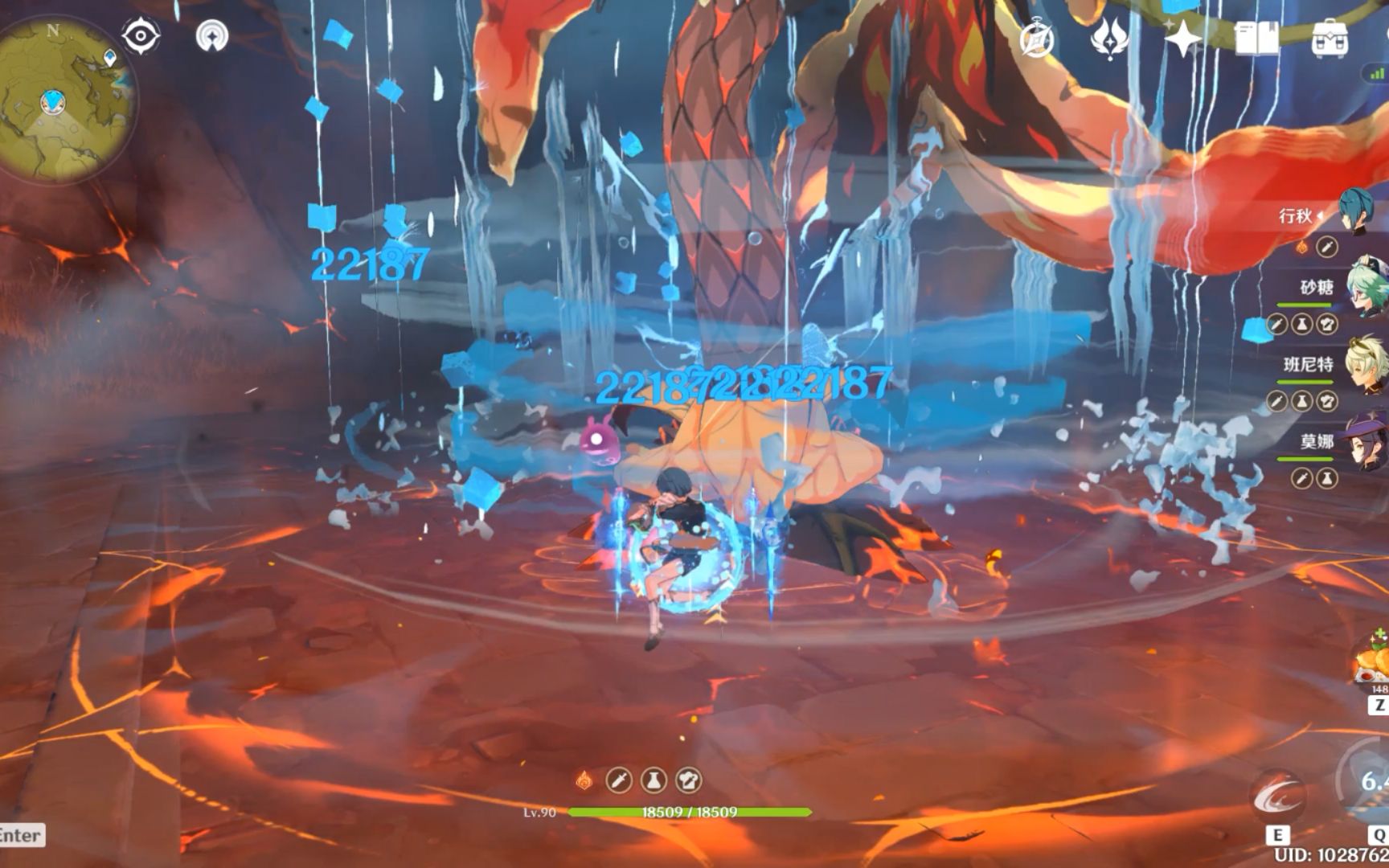 【原神】无反应行秋雨帘剑两万