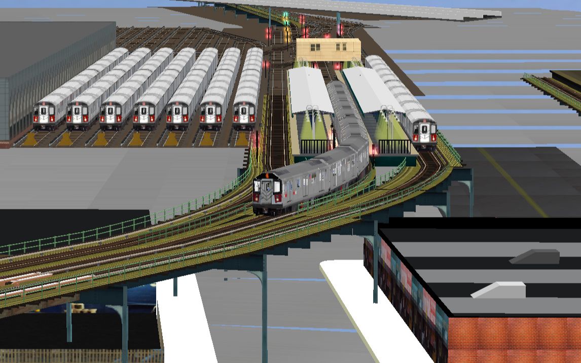 【openbve/pov】纽约地铁5号线快车(东彻斯特~布鲁克林学院)前方展望