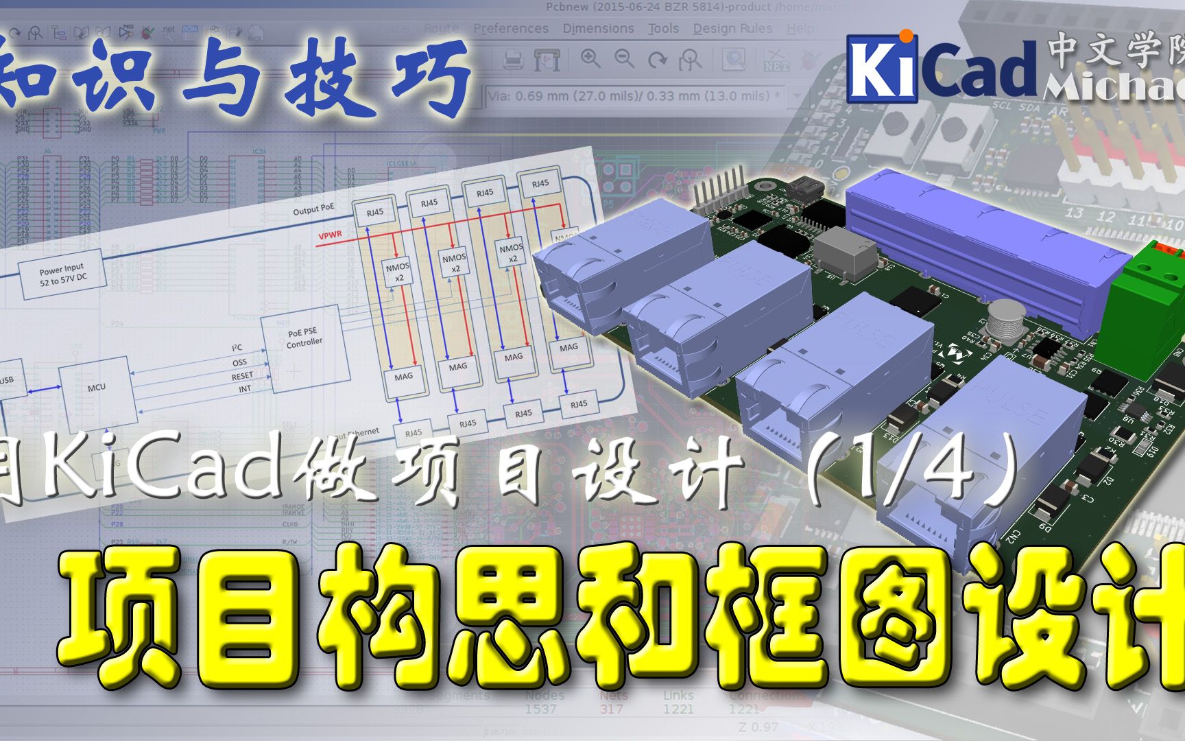 知识与技巧 #013  用KiCad做项目设计(1/4)项目构思和框图设计哔哩哔哩bilibili