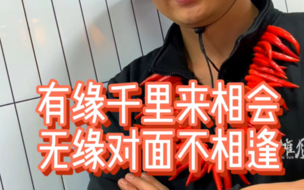 有缘千里来相会 无缘对面不相逢