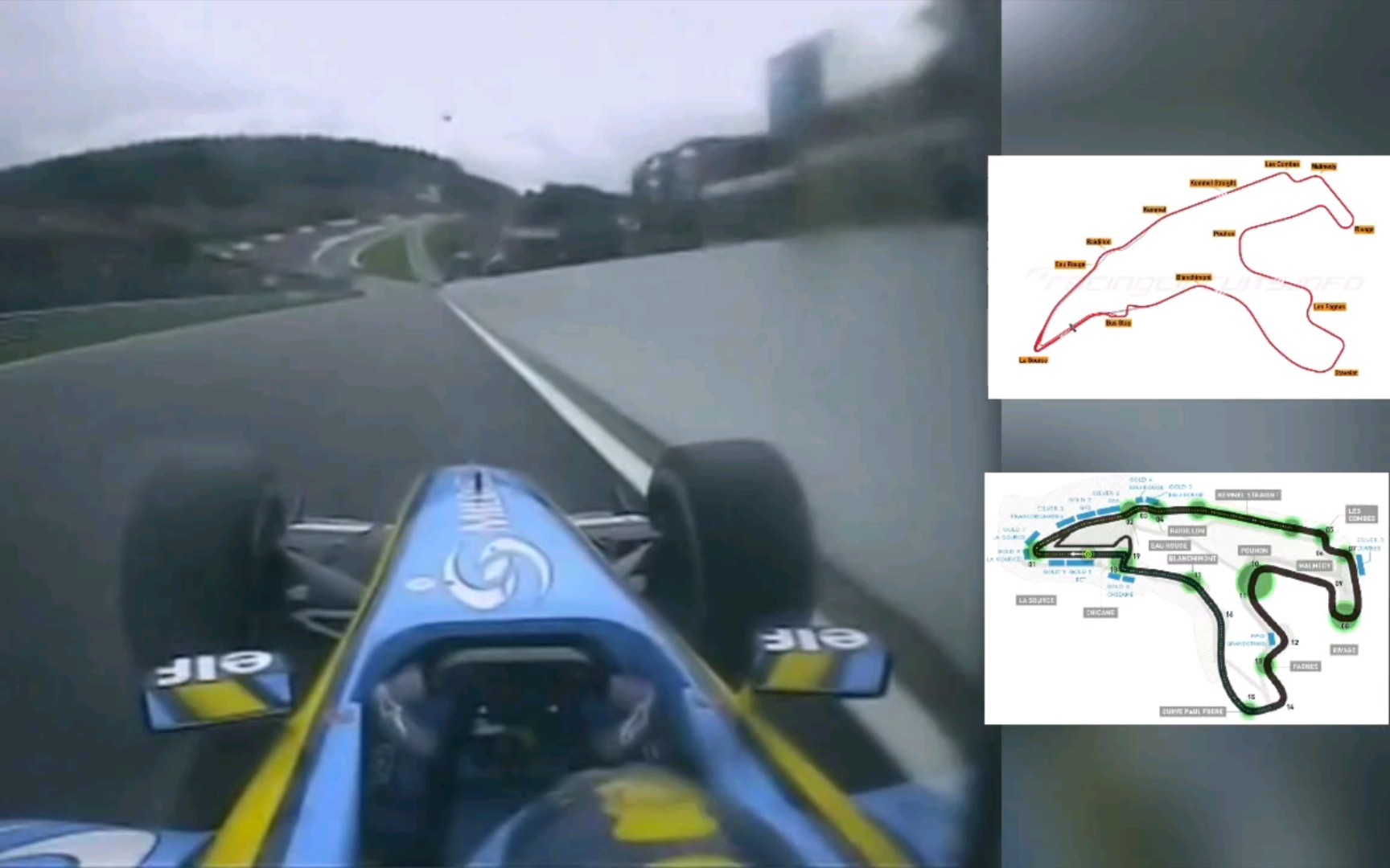 【赛道简介】经典无需修改 F1比利时Spa斯帕赛道2004年雨天杆位圈哔哩哔哩bilibili