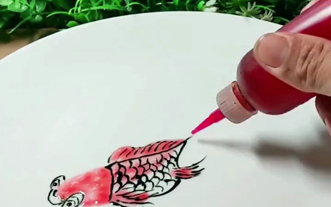 果酱金鱼快捷画法果酱画我的艺术一起学画画手绘