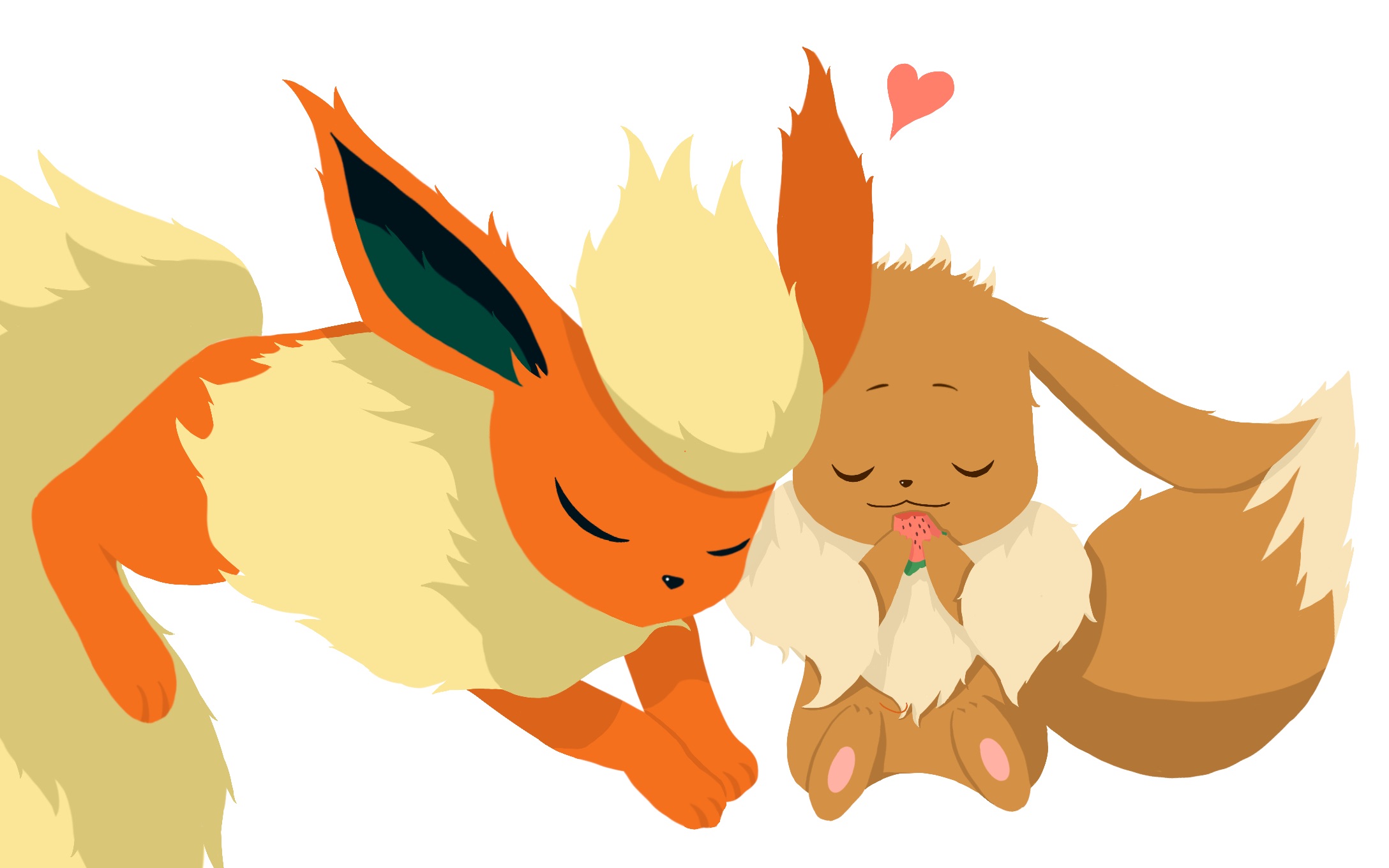 【口袋妖怪小动画】火精灵和伊布贴贴 (●′ω`●)