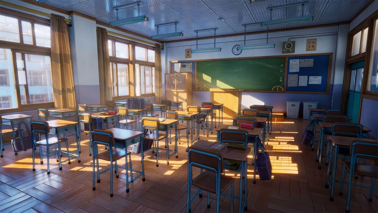 超牛卡通渲染-动漫日本学校