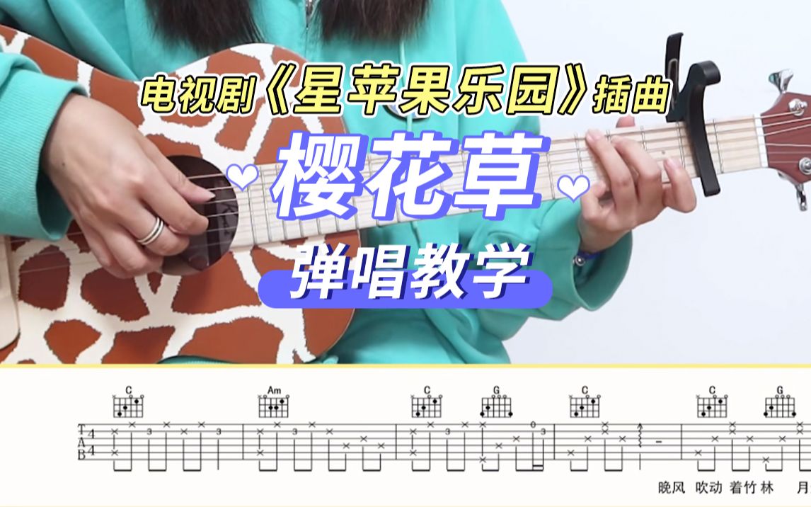 樱花草sweety电视剧星苹果乐园插曲吉他弹唱教学岛屿吉他