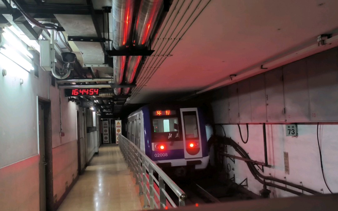 北京地铁最新厂修车2号线02008车组内环东直门出站