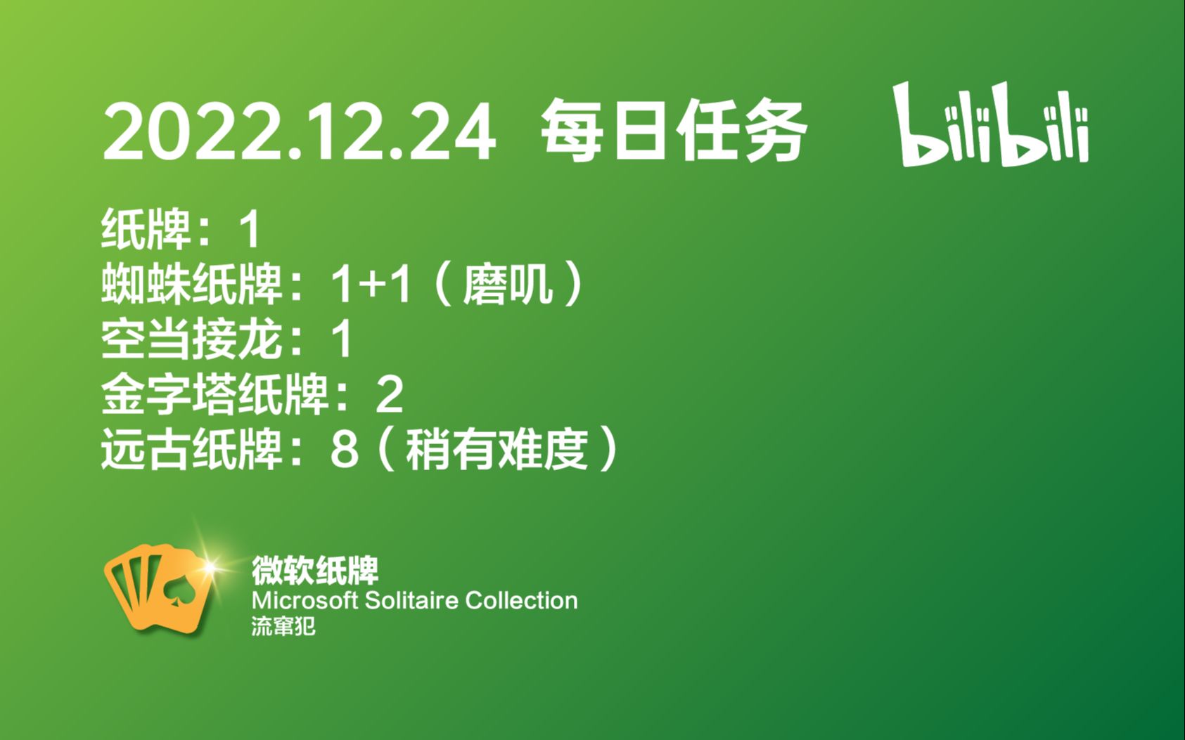 微软纸牌 Microsoft Solitaire Collection 2022.12.24游戏集锦