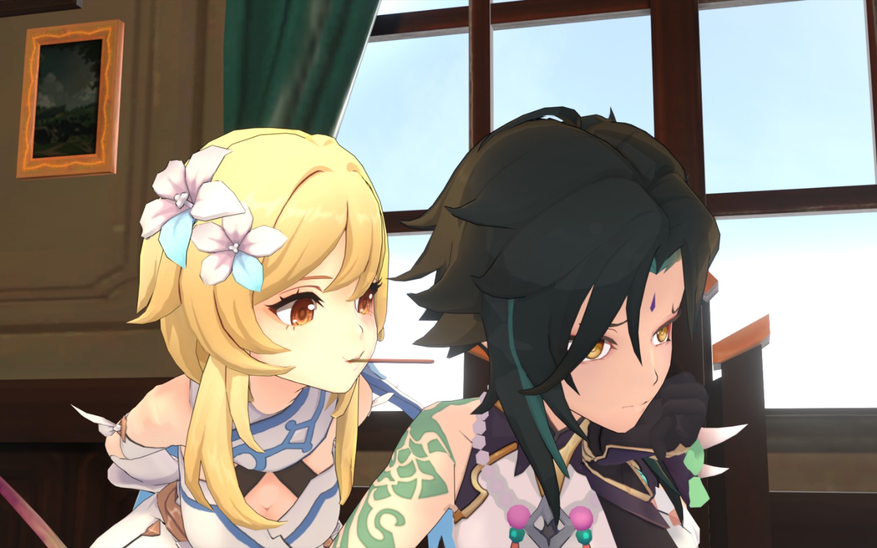 pocky亲亲游戏【荧魈|原神】