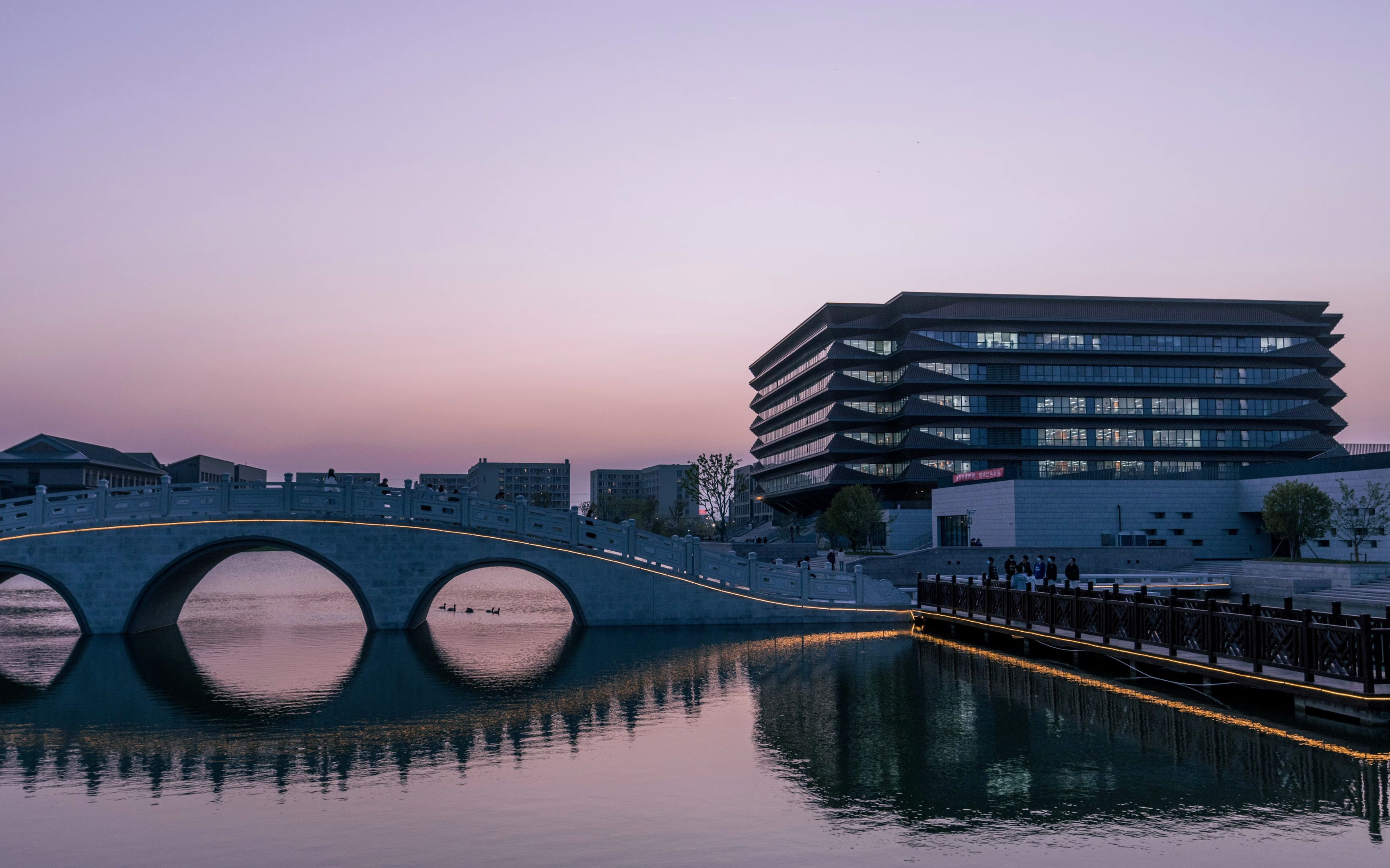 嘉兴学院图书馆日转夜延时_哔哩哔哩_bilibili