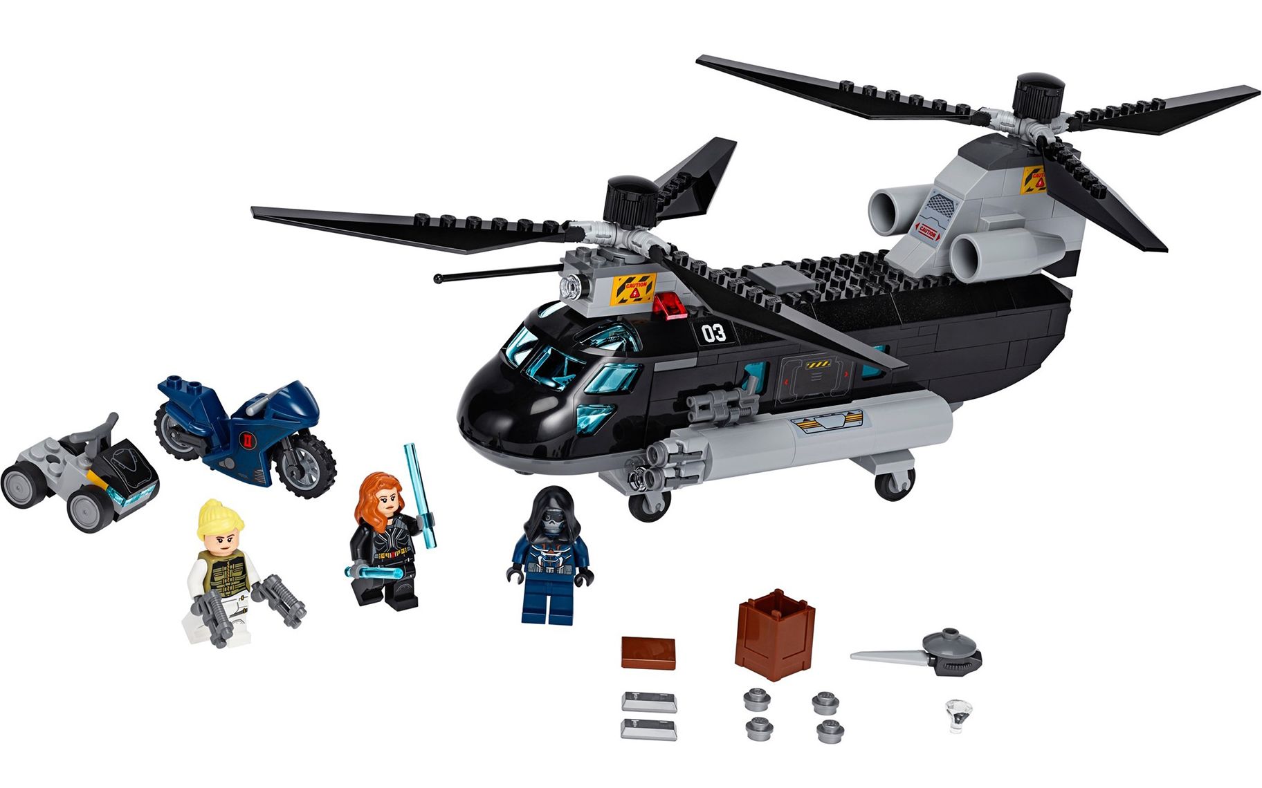 乐高lego 76162 超级英雄 复仇者联盟 黑寡妇直升机追逐 2020速拼评测